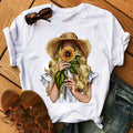 the FLOWER GIRL - Printed Female T-Shirt