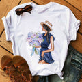 the FLOWER GIRL - Printed Female T-Shirt