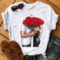 the FLOWER GIRL - Printed Female T-Shirt