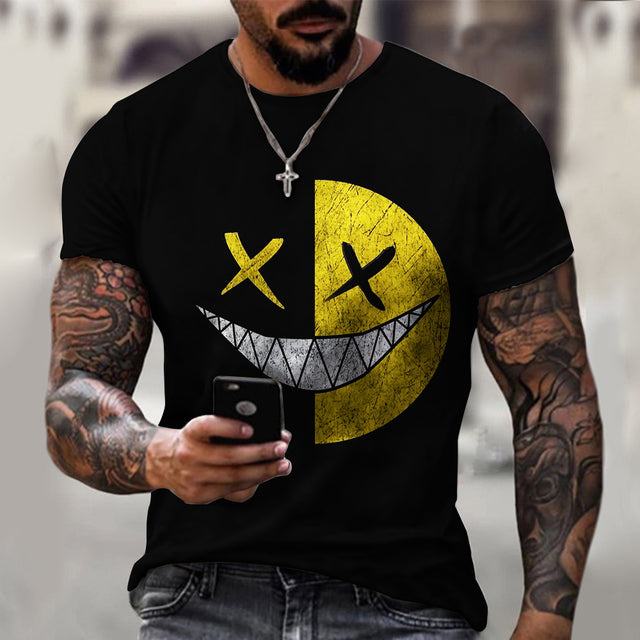 the SMILEY - XOXO Pattern Trendy Hip Hop T-Shirt