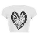 the SPIDERWEB HEART - Summer Short Sleeve T-Shirt