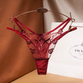 the ROSEBUD - XXL Plus Size Embroidery Panties Sexy Lace Transparent Underwear