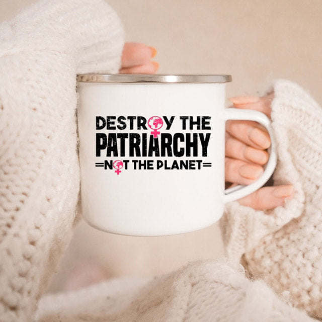 the GIRL POWER CUP - Know Your Power Feminist Enamel Mug