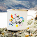 the SUMMER LOVIN' - Hello Summer Printed Enamel Creative Coffee/Tea Mug