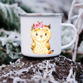 the FOREST FRIENDS - Cute Animal Horse Deer Print Mugs