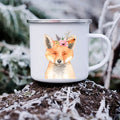 the FOREST FRIENDS - Cute Animal Horse Deer Print Mugs