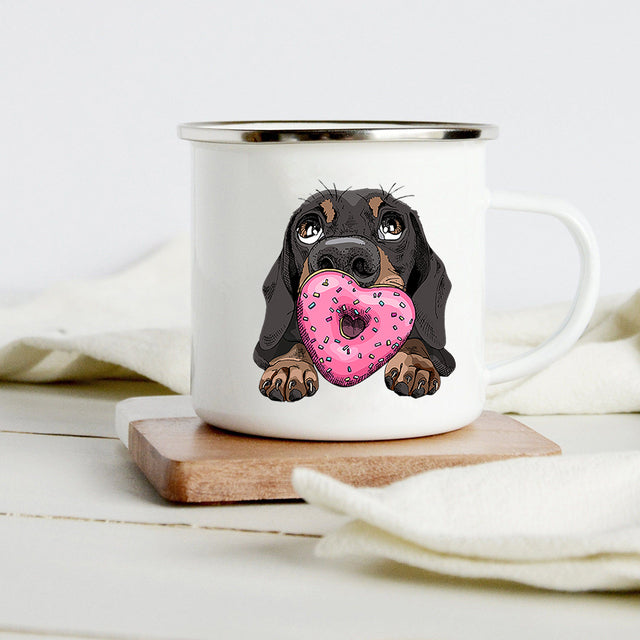 the DOG WHISPERER - Peace Love Dogs Creative Enamel Coffee Mugs