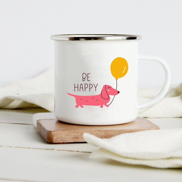 the DOG WHISPERER - Peace Love Dogs Creative Enamel Coffee Mugs