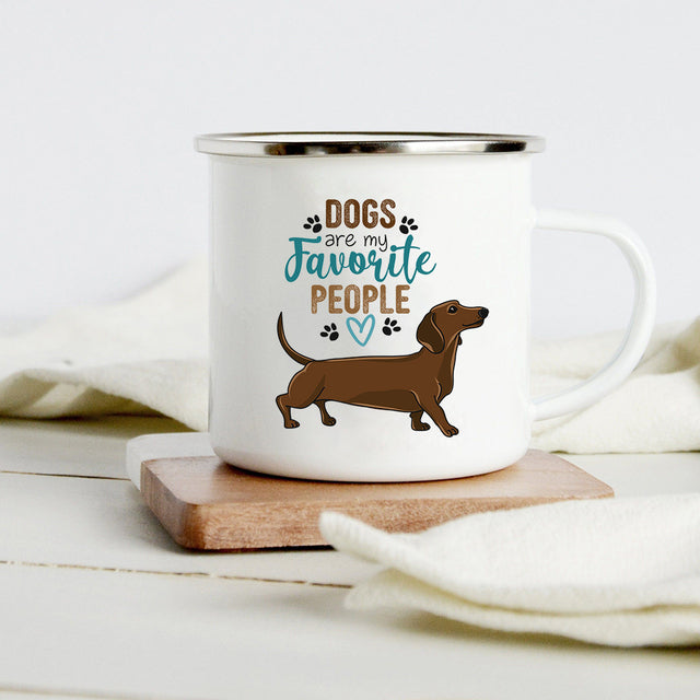 the DOG WHISPERER - Peace Love Dogs Creative Enamel Coffee Mugs