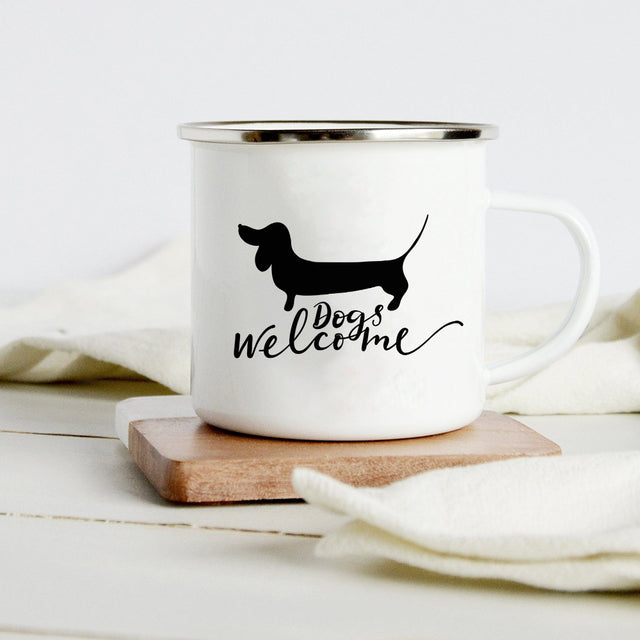 the DOG WHISPERER - Peace Love Dogs Creative Enamel Coffee Mugs