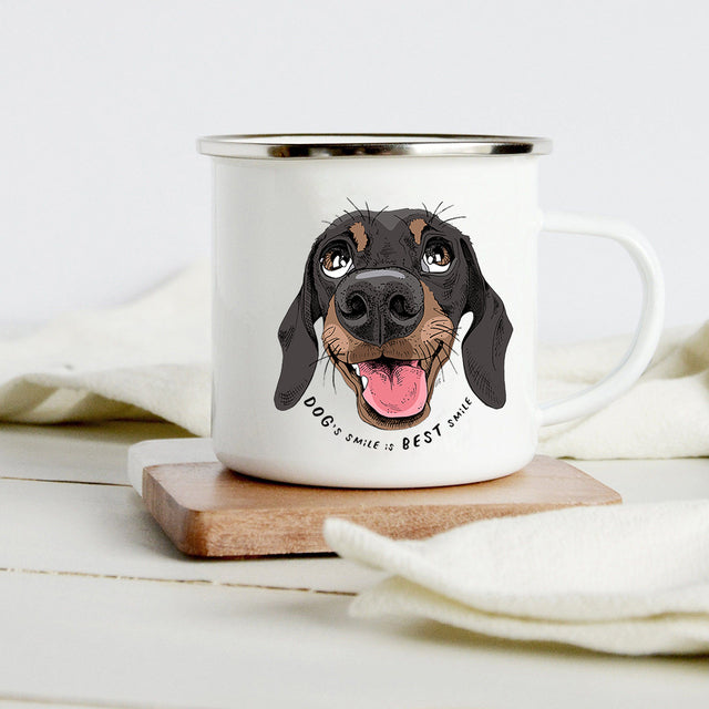 the DOG WHISPERER - Peace Love Dogs Creative Enamel Coffee Mugs