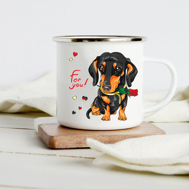 the DOG WHISPERER - Peace Love Dogs Creative Enamel Coffee Mugs