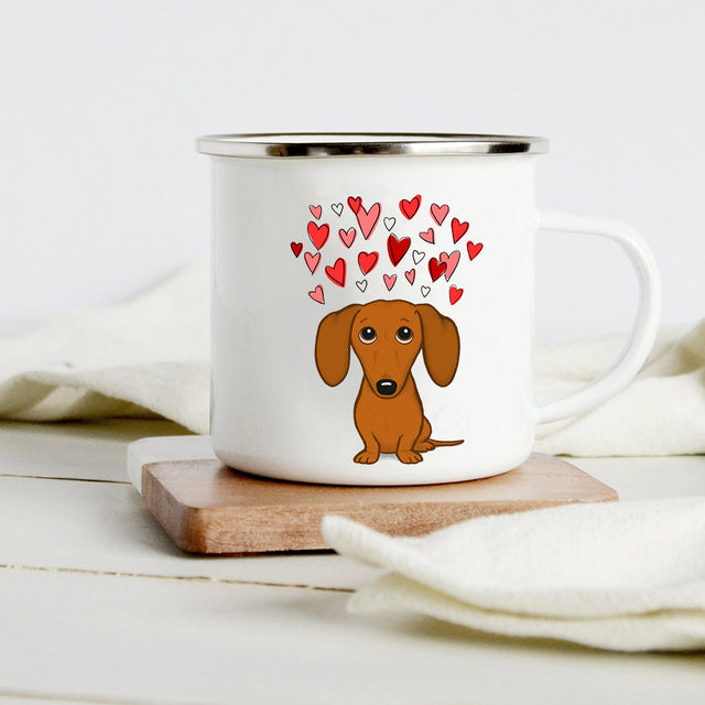 the DOG WHISPERER - Peace Love Dogs Creative Enamel Coffee Mugs