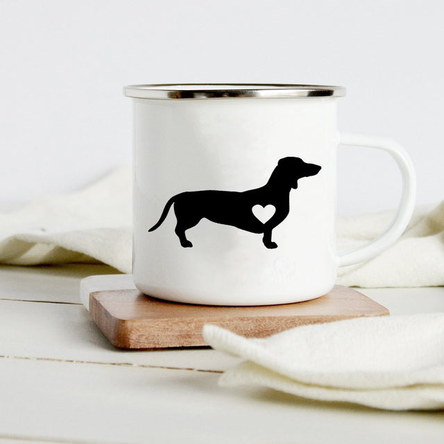 the DOG WHISPERER - Peace Love Dogs Creative Enamel Coffee Mugs