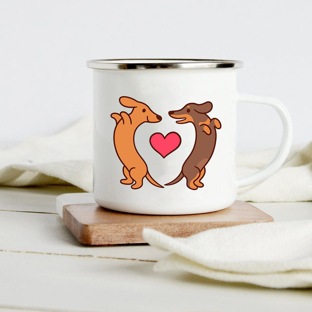 the DOG WHISPERER - Peace Love Dogs Creative Enamel Coffee Mugs