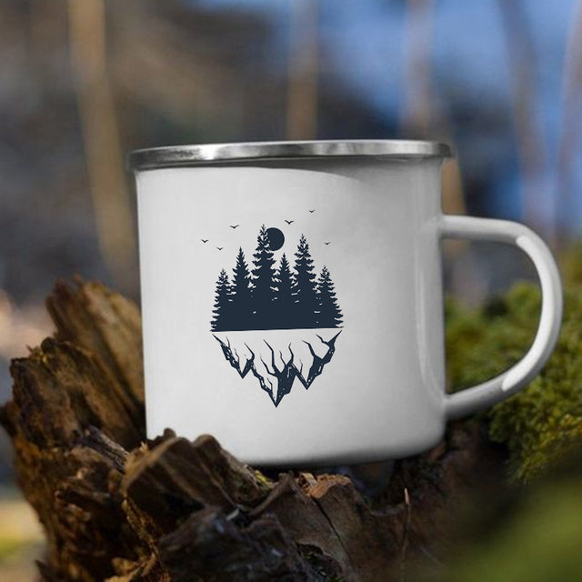 the CAMP GIRL - Print Enamel Creative Coffee Water Milk Cups