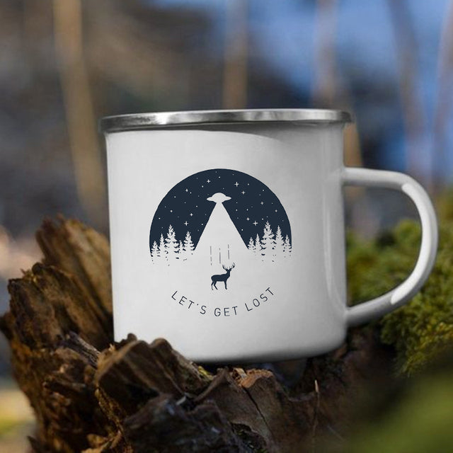 the CAMP GIRL - Print Enamel Creative Coffee Water Milk Cups