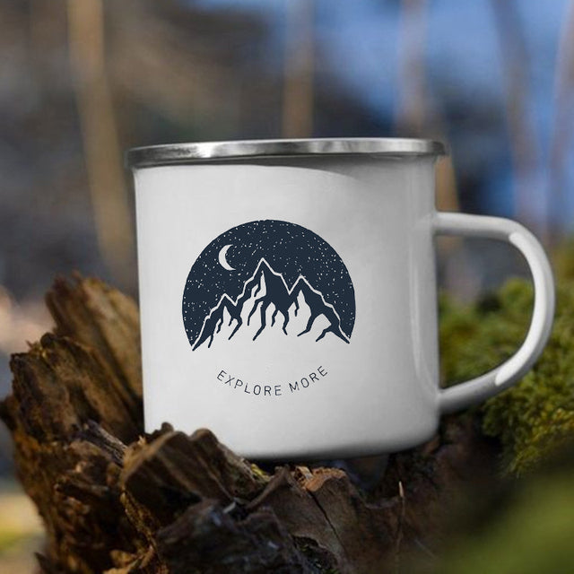 the CAMP GIRL - Print Enamel Creative Coffee Water Milk Cups