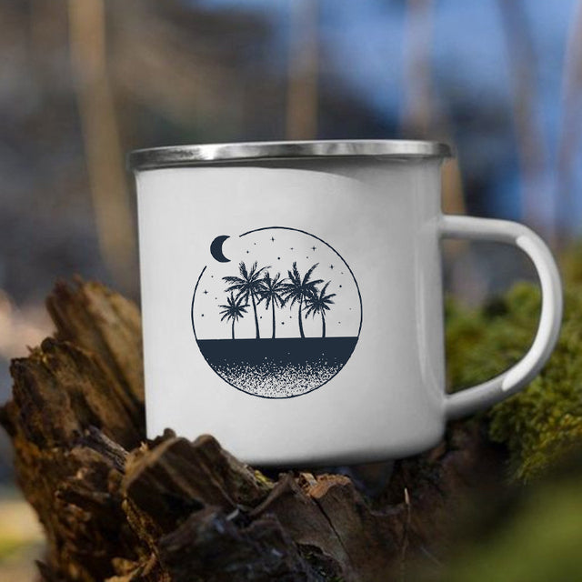 the CAMP GIRL - Print Enamel Creative Coffee Water Milk Cups