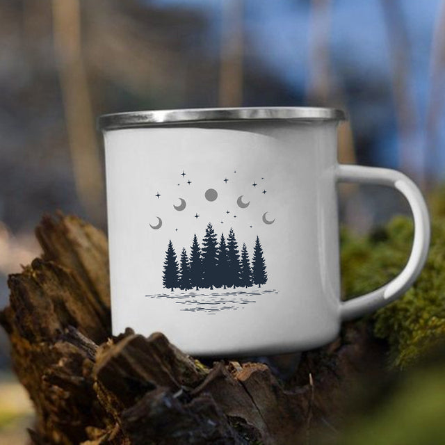 the CAMP GIRL - Print Enamel Creative Coffee Water Milk Cups