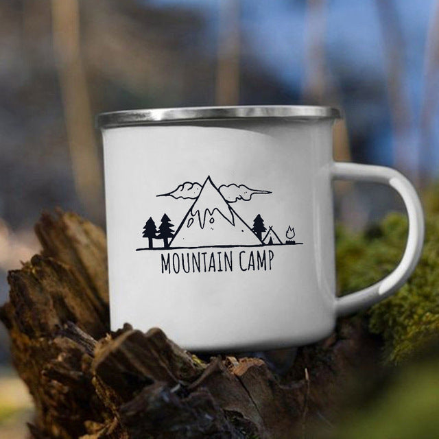 the CAMP GIRL - Print Enamel Creative Coffee Water Milk Cups