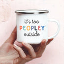 the ANTI-SOCIAL - Funny Letter Print Mug Creative Enamel Coffee/Teacups