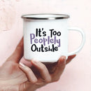 the ANTI-SOCIAL - Funny Letter Print Mug Creative Enamel Coffee/Teacups