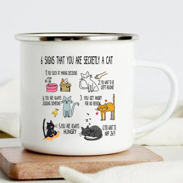 the CAT SIGNS - 6 Signs That You Are Secretly a Cat Print Mugs