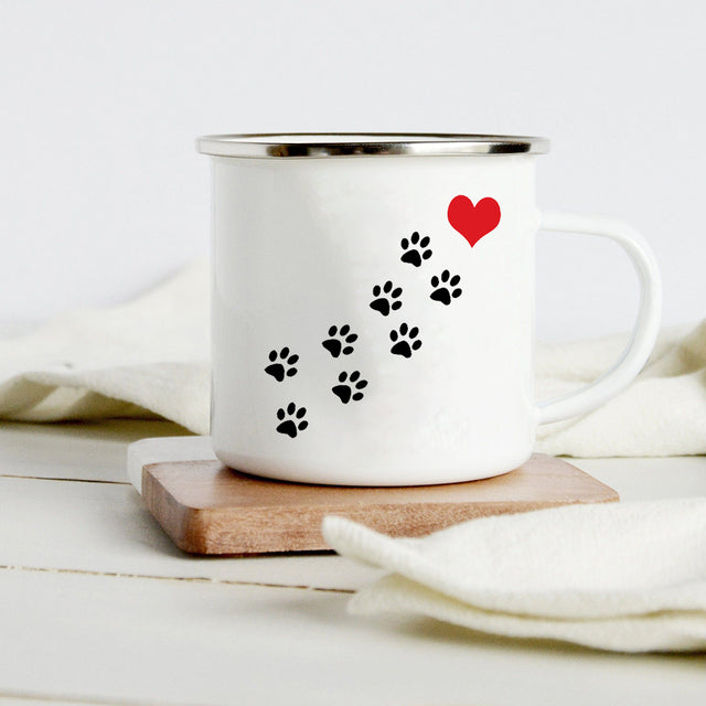 the DOG WHISPERER - Peace Love Dogs Creative Enamel Coffee Mugs