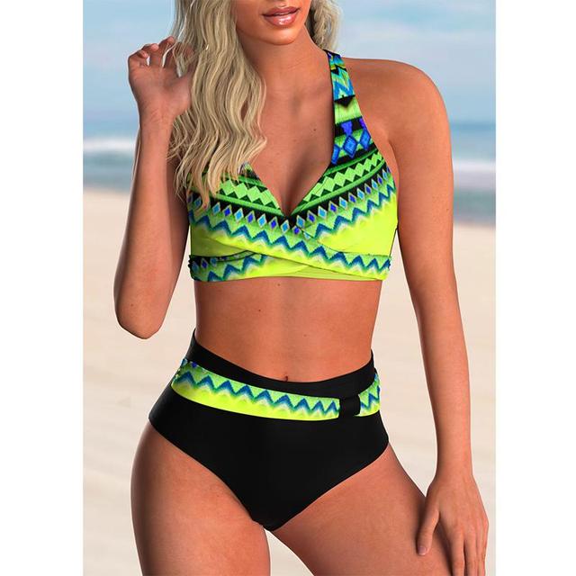 the TIDAL WAVE - Sexy Plus Size High Waist Printed Swimsuit