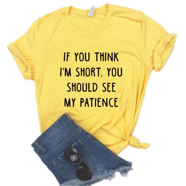 the LITTLE PATIENCE - Cotton Women Print T-Shirts