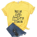 the TV SERIES SURGEON - Trust Me I Watch Grey's Anatomy I'm Basically a Surgeon Print Women T-Shirts