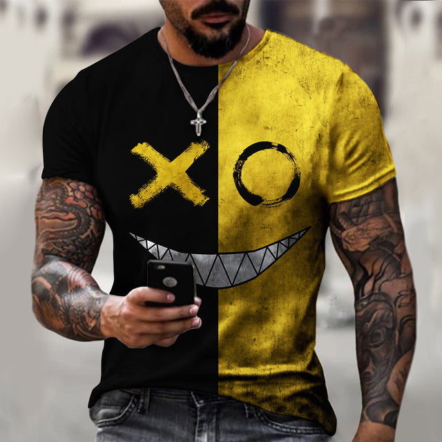 the SMILEY - XOXO Pattern Trendy Hip Hop T-Shirt