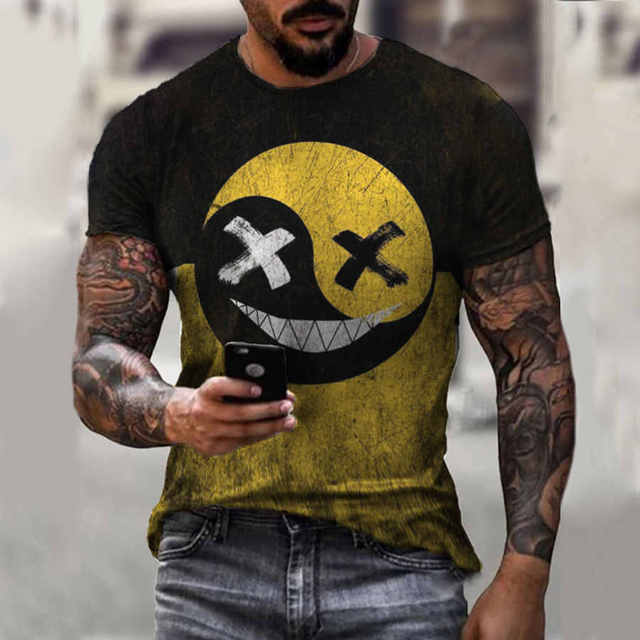 the SMILEY - XOXO Pattern Trendy Hip Hop T-Shirt