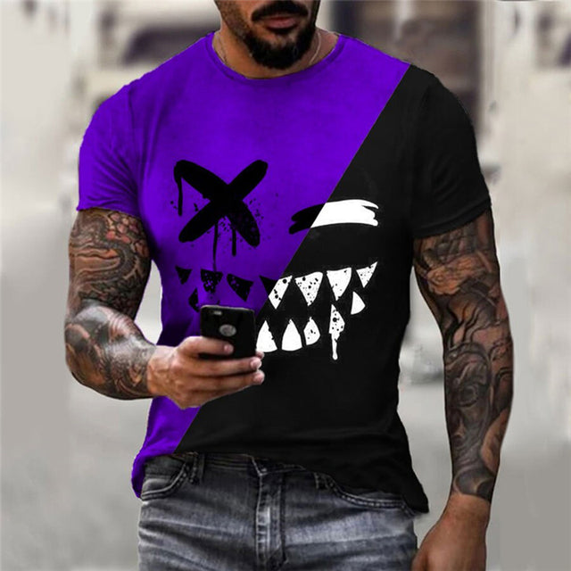 the SMILEY - XOXO Pattern Trendy Hip Hop T-Shirt