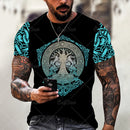 the VALHALLA - Viking Symbol 3D Print Men T-Shirt