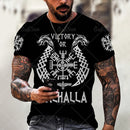 the VALHALLA - Viking Symbol 3D Print Men T-Shirt