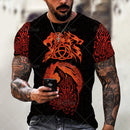 the VALHALLA - Viking Symbol 3D Print Men T-Shirt