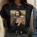 the MONA LISA - Women Mona Lisa Print T-Shirt