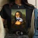 the MONA LISA - Women Mona Lisa Print T-Shirt