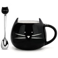 the COFFEE CAT - Ceramic Cute Cat Mugs with Spoon Coffee