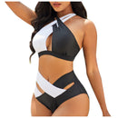 the POLKA - High Waist Bikini Split Splicing Swimwear