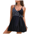 the SWIMDRESS - Women Splicing Swimsuit Dress