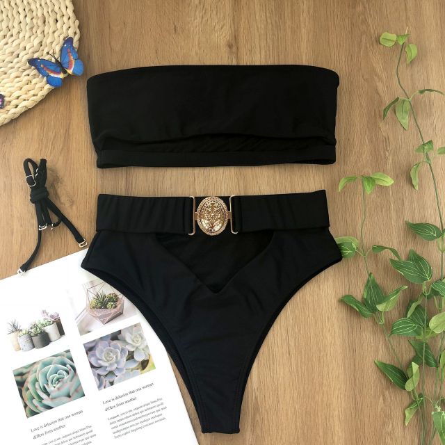 the MEDALLION - Women High Waist Bikini Swimwear