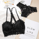 the ALLURING ANGEL - Women Hollow Lingerie and Bra Set