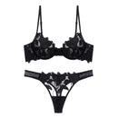 the FORBIDDEN FRUIT - Embroidery Underwear Women Sexy Lingerie Set