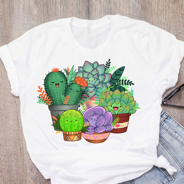 the PLANT MOM - Women Fashion Funny Print T-Shirt