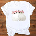 the MEOW - Women Graphic Letter T-Shirt