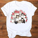 the MEOW - Women Graphic Letter T-Shirt