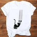 the MEOW - Women Graphic Letter T-Shirt